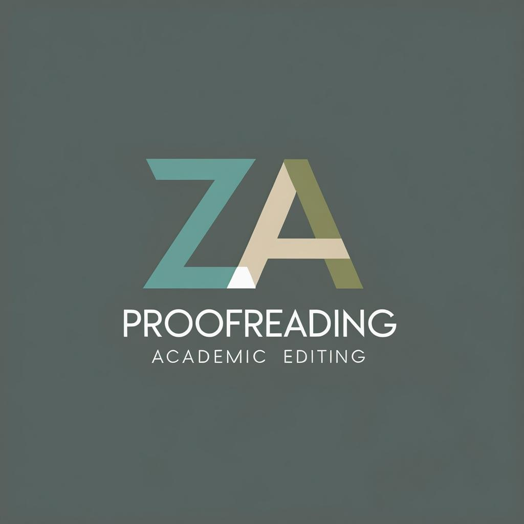 text only logo for za proofreading